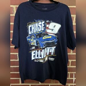 Chase Elliott 24 Nascar Mens Navy Blue Graphic Racing T-Shirt XL Hendrick